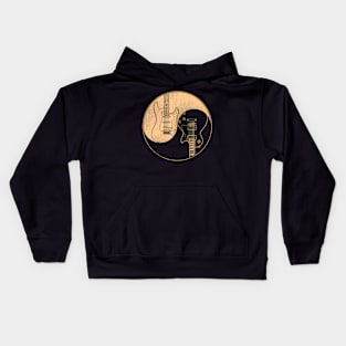 Guitars Yin Yang Electric Guitarist'S Gas Kids Hoodie